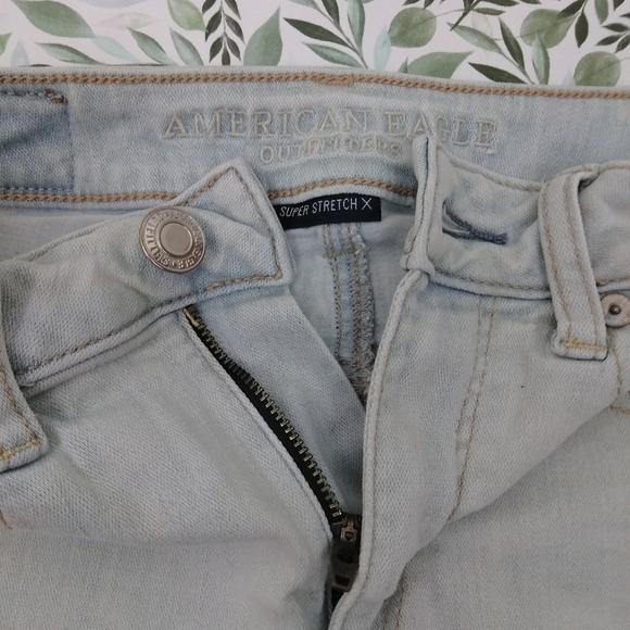 American Eagle High Rise Shortie Summer Casual Distressed Bohemian Shorts - Picture 7 of 12